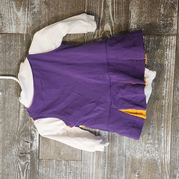 Minnesota Vikings long sleeve shirt with jumper dress size 3/6months - Picture 5 of 5